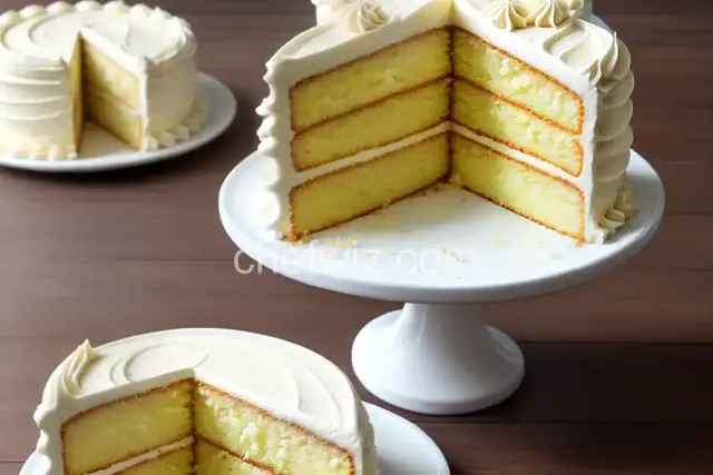 Vanilla Cake with Buttercream Frosting