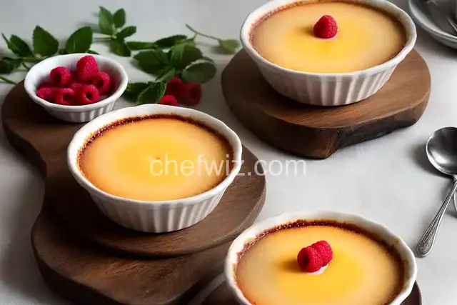 Vanilla Creme Brulee with Raspberries