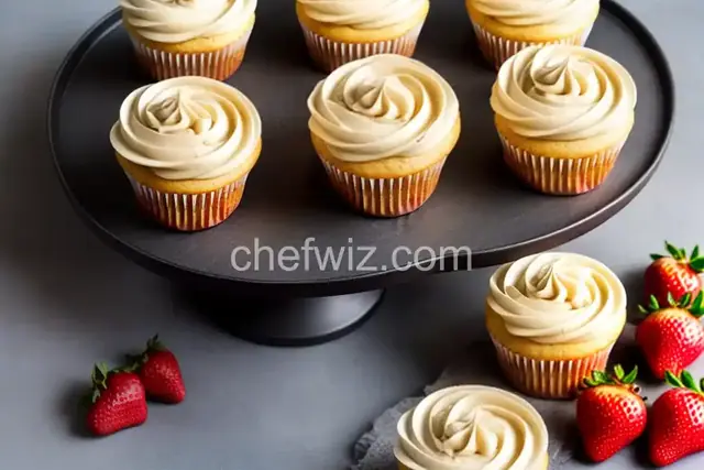 Vanilla Cupcakes with Strawberry Filling