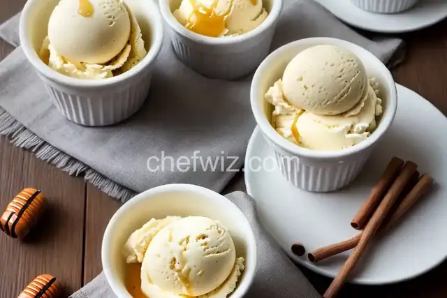 Vanilla Ice Cream With Honey
