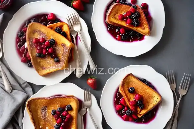 Vanilla-Maple French Toast with Warm Berry Preserves