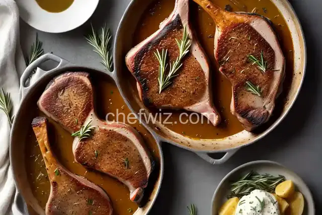 Veal Chops with Rosemary Butter