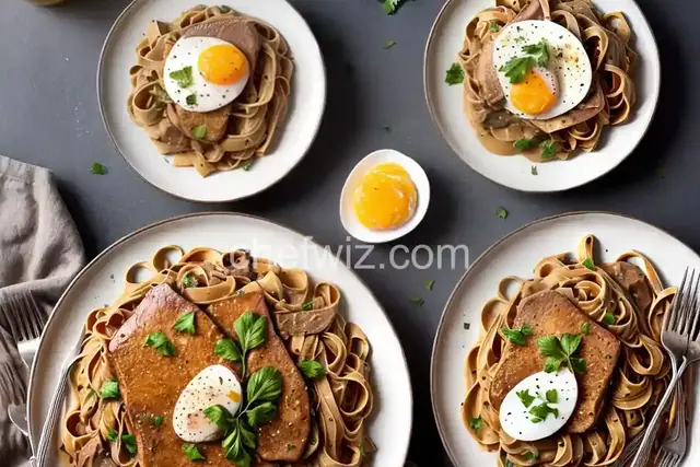 Veal Marsala with Egg Fettuccini