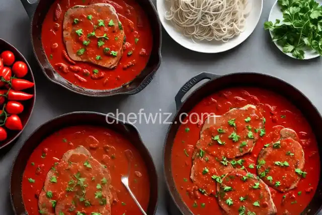 Veal Scallopini in a Sweet Red Pepper Sauce