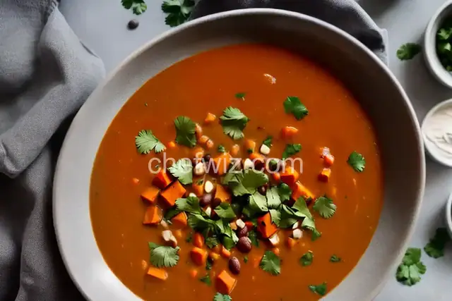 Vegan Black Bean and Sweet Potato Soup