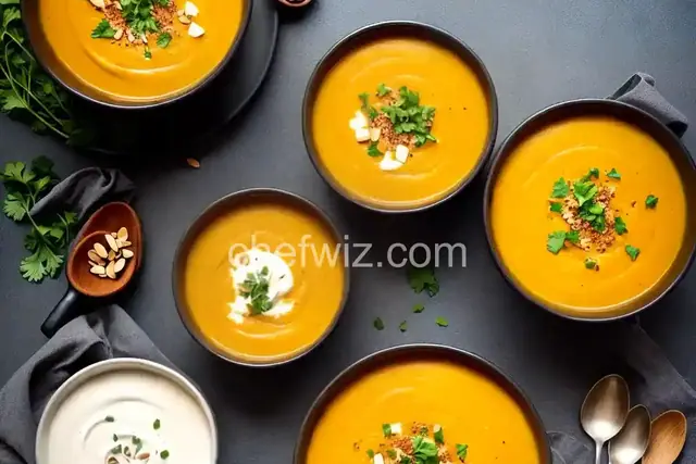 Vegan Butternut Squash Soup with Almond Milk