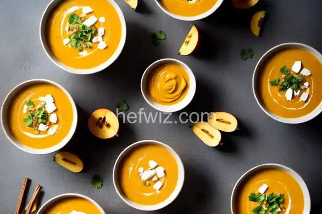Vegan Butternut Squash Soup with Ginger, Apple, and Coconut Milk