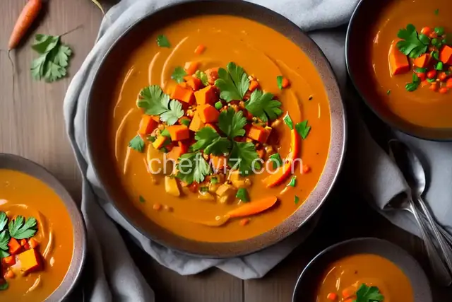 Vegan Carrot-Top Vegetable Soup