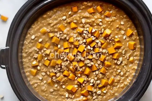 Vegan Pumpkin Overnight Oats in the Slow Cooker