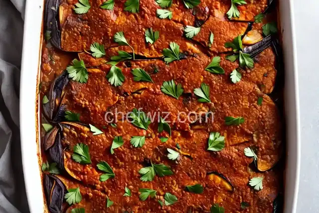 Vegan Turkish Baked Eggplant