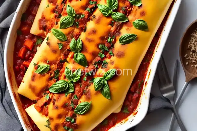 Vegetable Stuffed Cannelloni