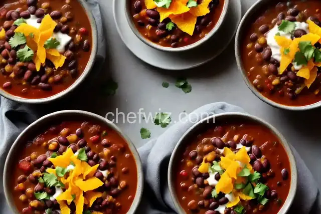 Vegetarian Black Bean Chili with Orange and Cumin