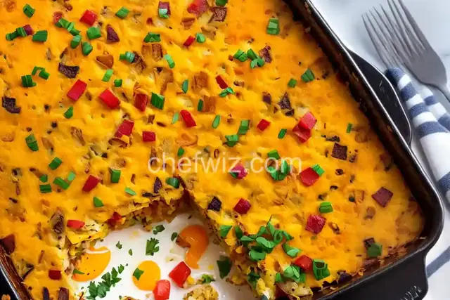 Vegetarian Breakfast Casserole with Hash Browns