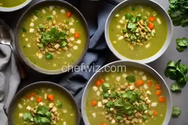 Vegetarian Pozole Verde (Hominy Soup)