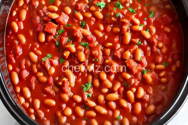 Vegetarian Slow Cooker Baked Beans