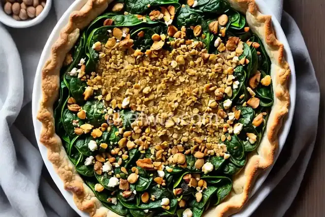 Vegetarian Spinach and Hazelnut Pie