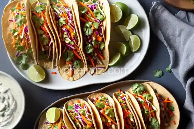 Vegetarian Taco Slaw with Creamy Cilantro-Lime Dressing