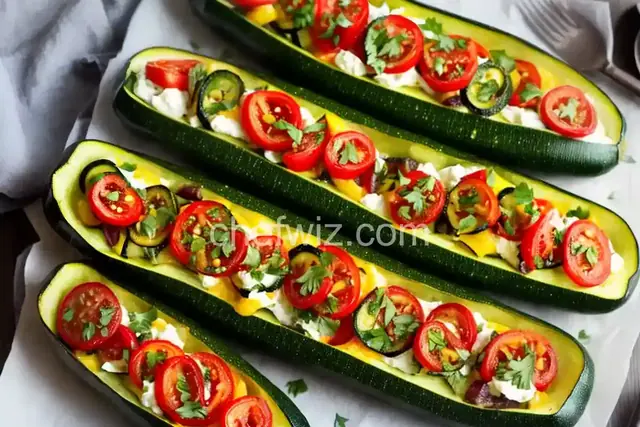 Vegetarian Zucchini Boats