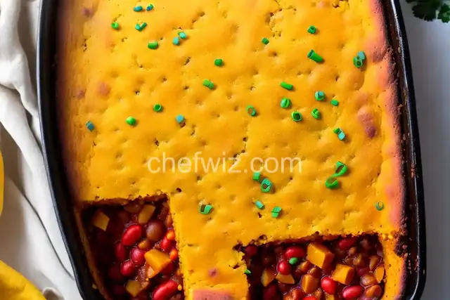 Veggie Chili Cornbread Casserole