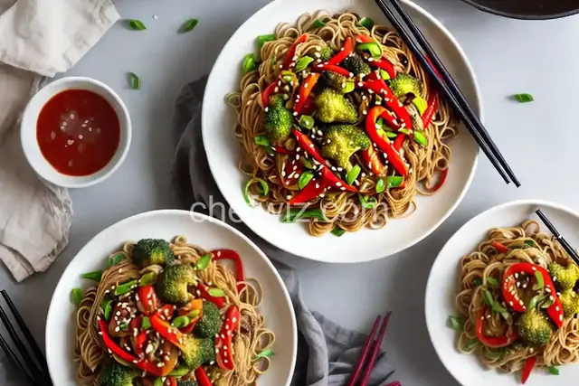 Veggie Teriyaki Stir-Fry with Noodles