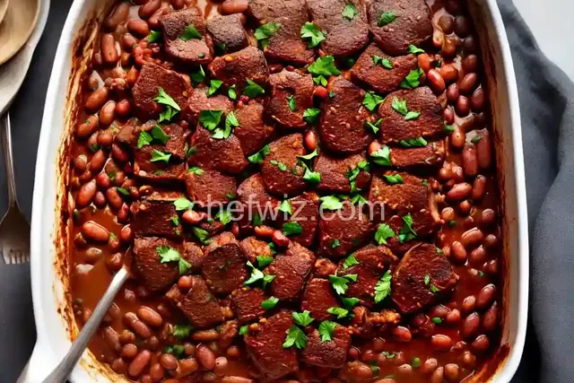 Venison and Barbequed Bean Bake