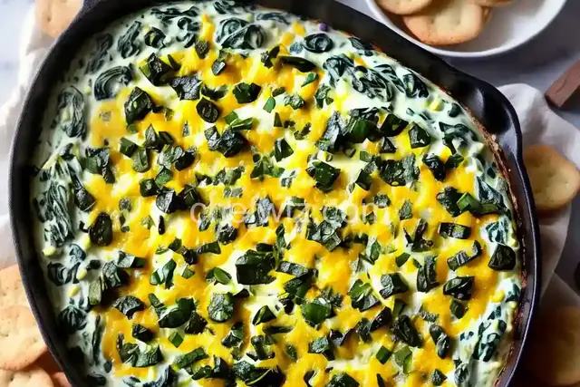 Veronica's Hot Spinach, Artichoke and Chile Dip