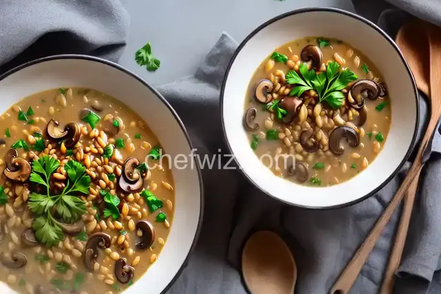 Very Easy Mushroom Barley Soup