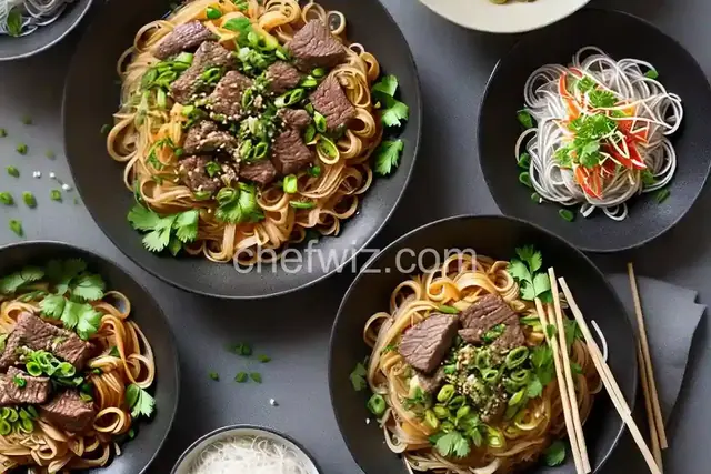 Vietnamese Lemongrass Beef and Noodles
