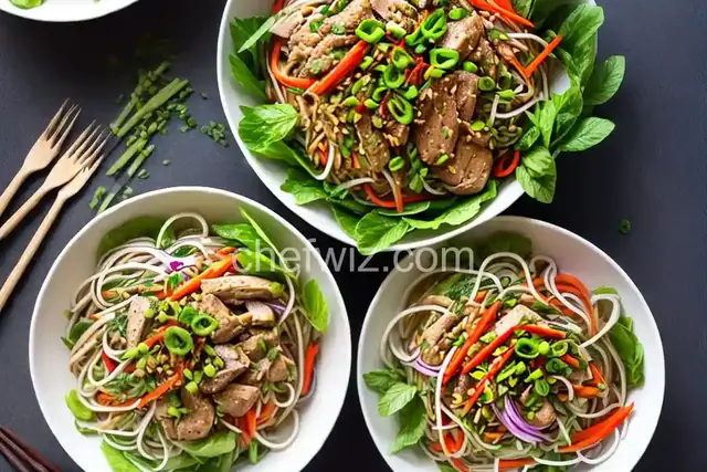 Vietnamese Noodle Salad with Lemongrass Chicken