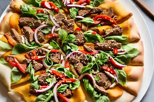 Vietnamese Spring Roll Pizza
