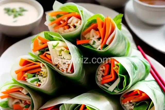 Vietnamese Spring Rolls With Dipping Sauce