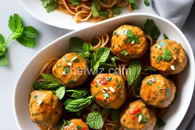 Vietnamese-Style Chicken Meatballs With Ginger and Mint Recipe