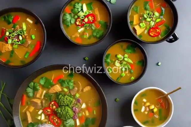 Vietnamese Style Vegetarian Curry Soup