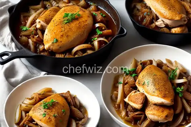 Vinegar-Braised Chicken and Onions