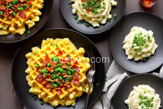 Waffled Mashed Potatoes With Bacon, Scallion, and Cheddar Recipe