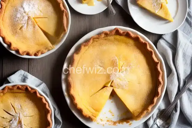 Warm Apple Buttermilk Custard Pie