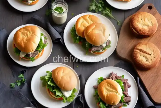 Warm Beef and Cheddar Sandwiches With Horseradish Sauce Recipe