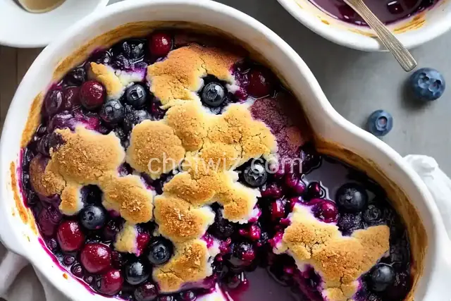 Warm Blueberry Cobbler