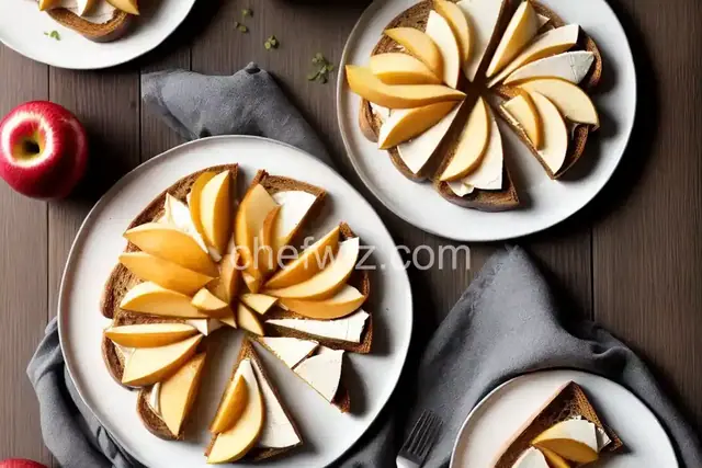 Warm Brie with Fuji Apple, Pear and Melba Toasts