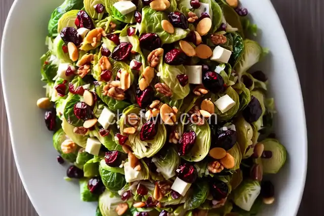 Warm Brussels Sprout Salad with Hazelnuts and Cranberries