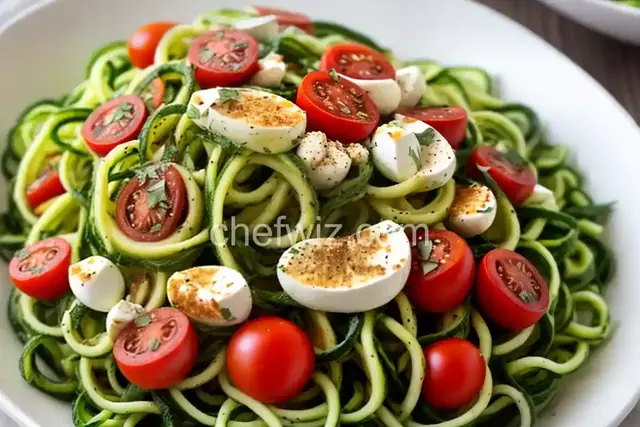 Warm Caprese Zoodles