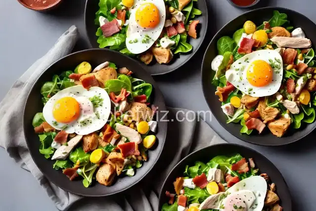 Warm Chicken, Bacon, and Egg Salad with Mayonnaise Dressing