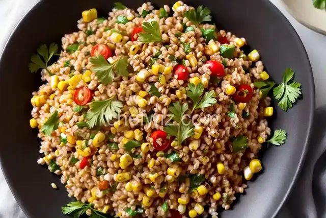 Warm Farro Salad with Charred Corn