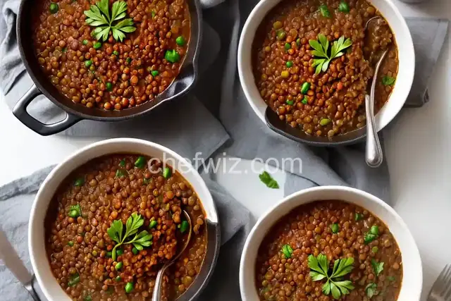 Warm French Lentils