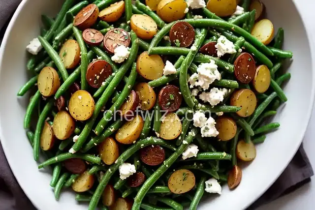Warm Green Bean and Potato Salad with Goat Cheese