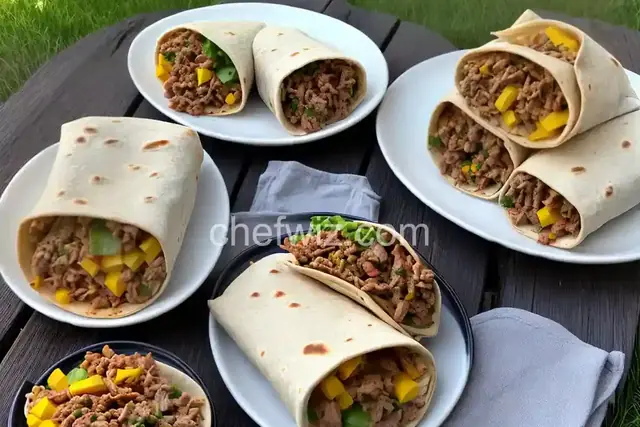 Warm Picnic Burritos ("Burritos De Machaca")