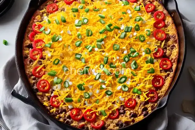 Warm Seven-Layer Skillet Dip