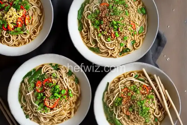 Warm Tahini Ramen Noodles