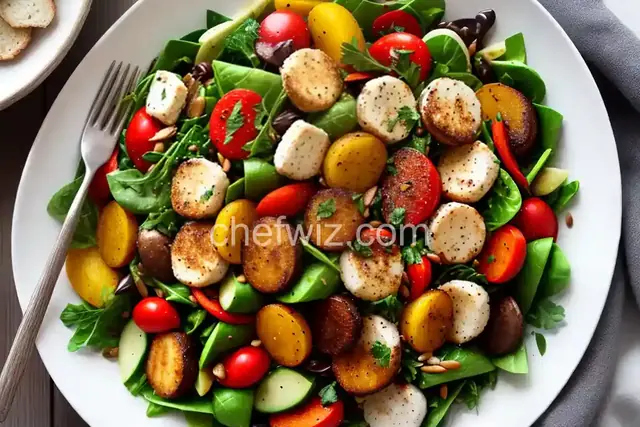 Warm Winter Vegetable Salad With Halloumi