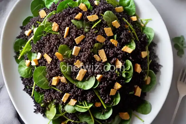 Watercress and Forbidden Rice Salad with Ginger Vinaigrette